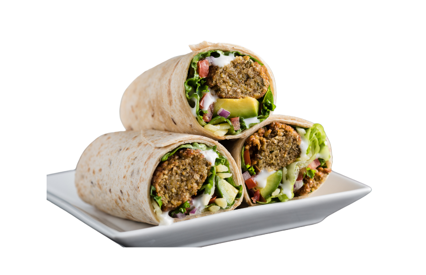 Falafel Veggie Wrap – Create Your Own Donairs at Jealous Pizza N Donair, Armstrong BC