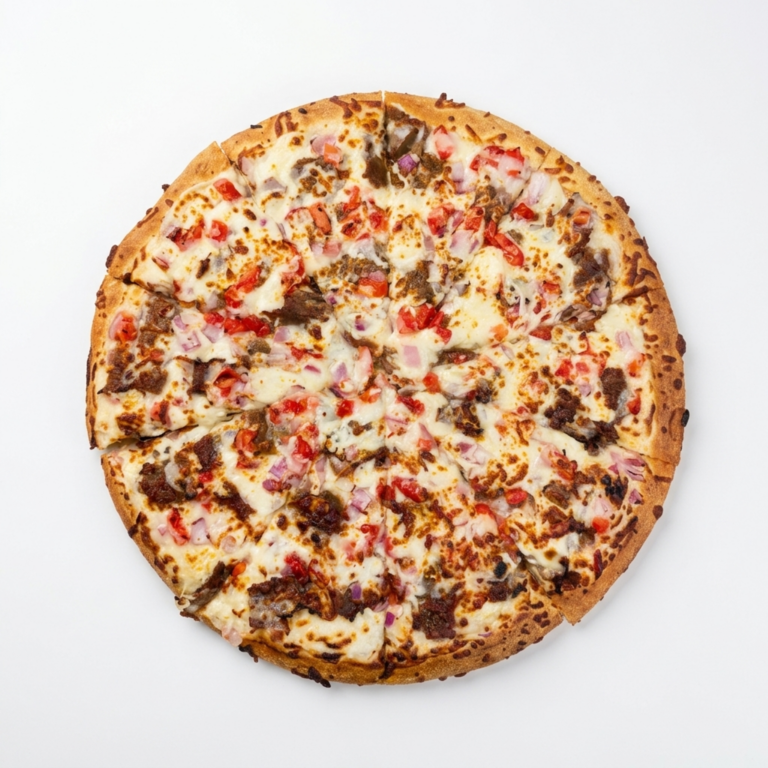 Halifax donair pizza from Jealous Pizza N Donair