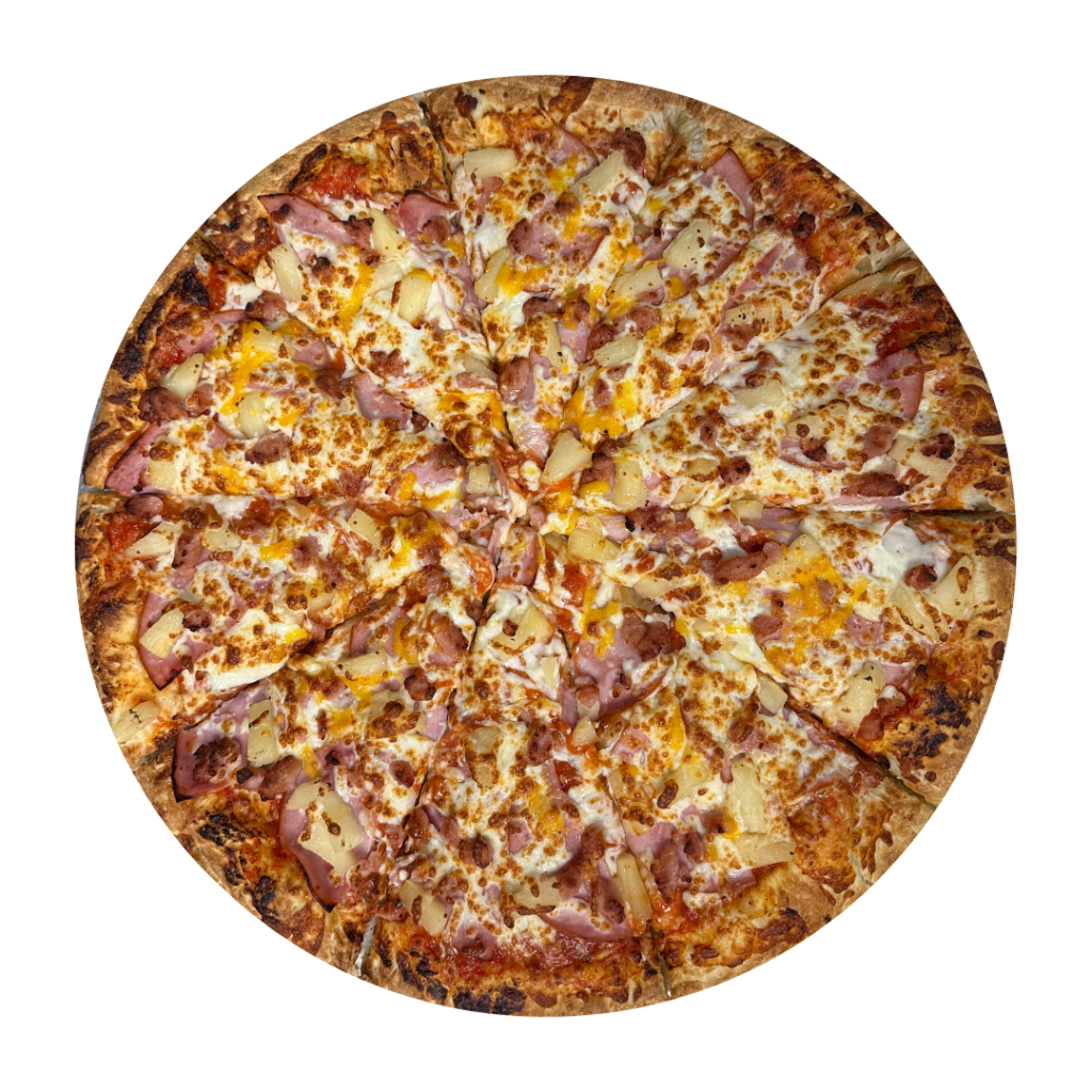 Hawaiian – Jealous Signature Pizzas at Jealous Pizza N Donair, Armstrong BC