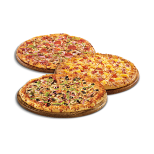 #6 Mon Tue Wed Special Any 3 Large Pizza – Deals at Jealous Pizza N Donair, Armstrong BC