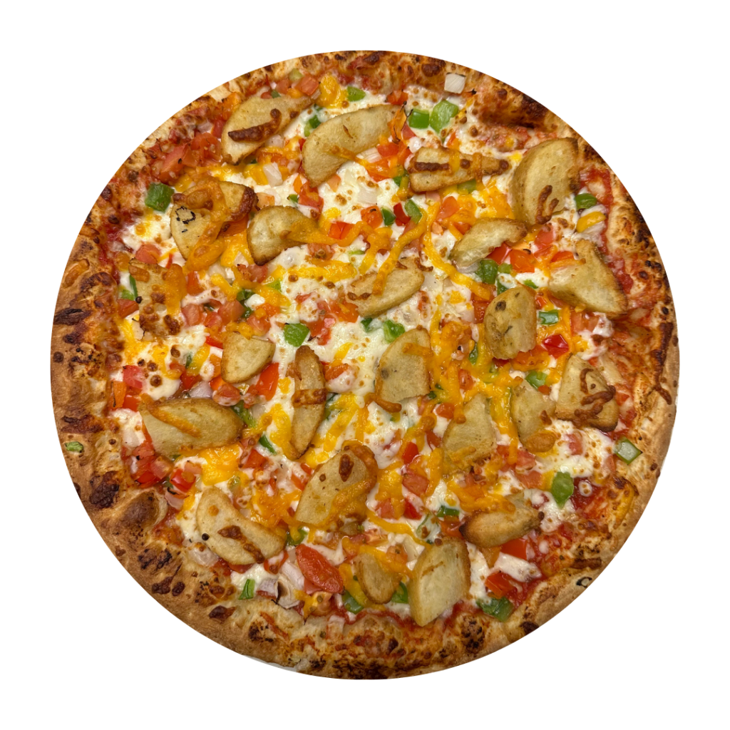 Roasted Potato Pizza – Vegetarian Pizzas at Jealous Pizza N Donair, Armstrong BC