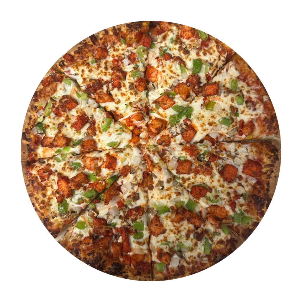 Spicy Tandoori Paneer – Vegetarian Pizzas at Jealous Pizza N Donair, Armstrong BC
