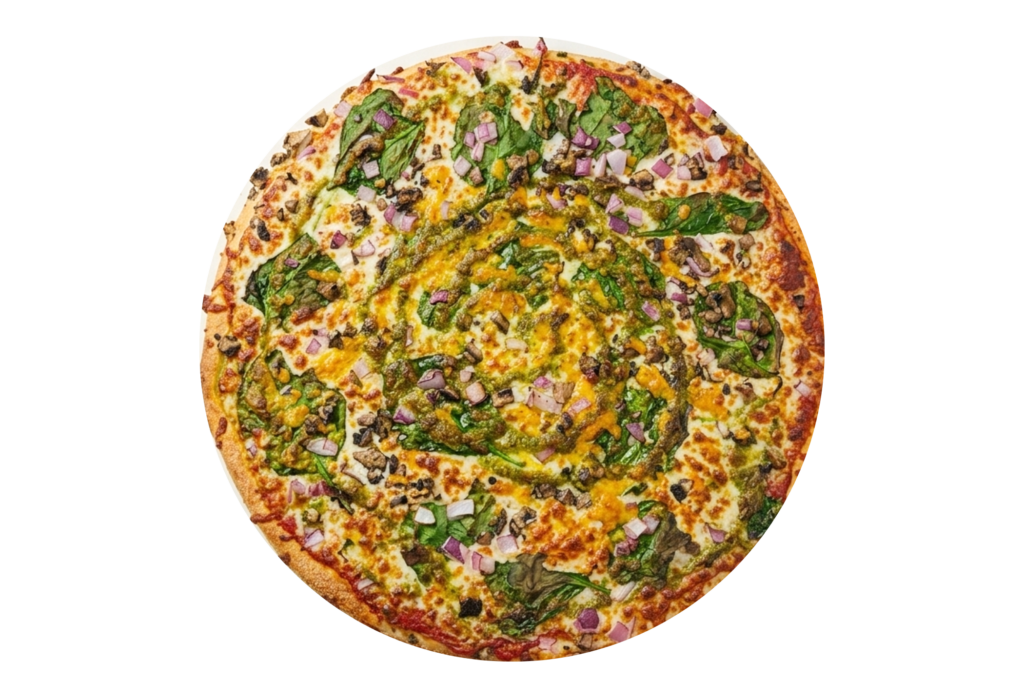 Garden Pesto – Vegetarian Pizzas at Jealous Pizza N Donair, Armstrong BC