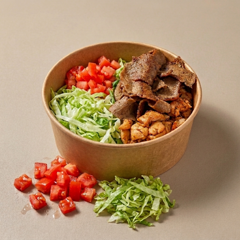 Donair bowl with salad