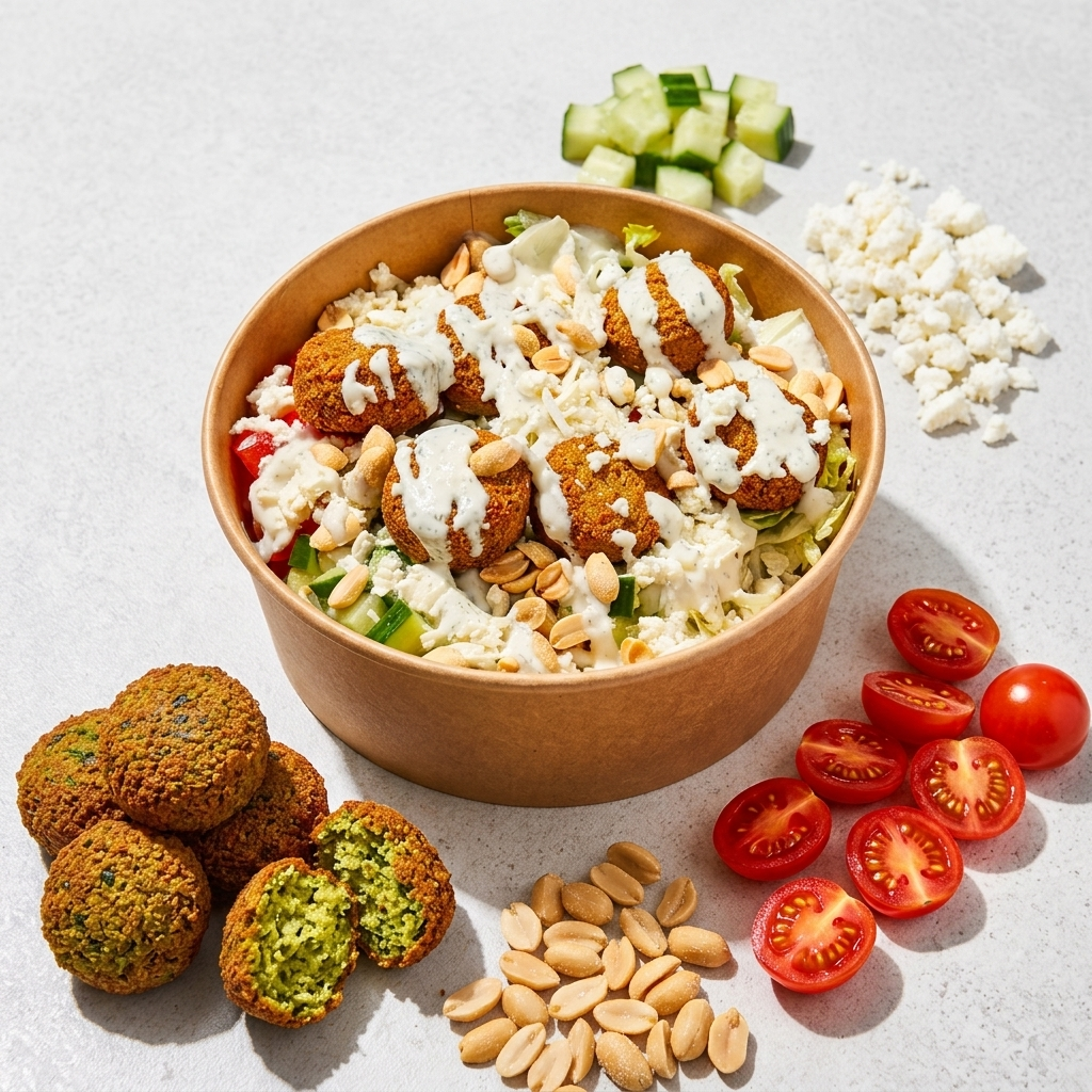 Falafel Bowl – Salad Donair Bowls at Jealous Pizza N Donair, Armstrong BC