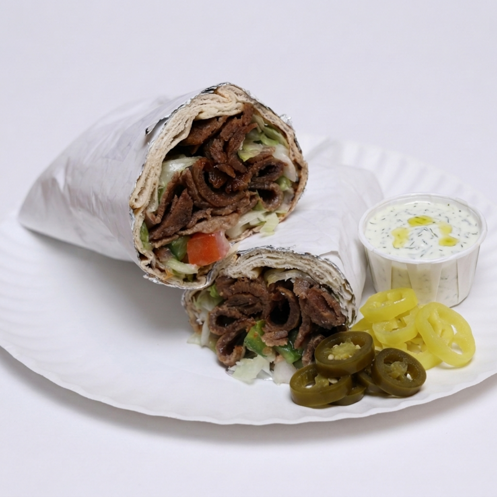Jealous Sign Spicy Beef Donair – Signature Donairs at Jealous Pizza N Donair, Armstrong BC